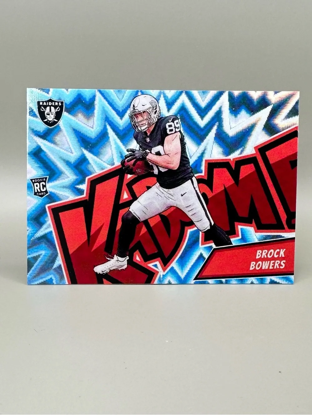 Brock Bowers 2024 Rookie Panini Kaboom #11 Novelty Football Card.
